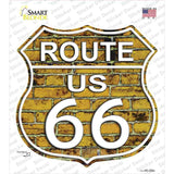 Route 66 Yellow Brick Wall Novelty Highway Shield Sticker Decal