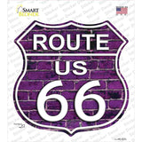 Route 66 Purple Brick Wall Novelty Highway Shield Sticker Decal