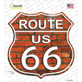 Route 66 Orange Brick Wall Novelty Highway Shield Sticker Decal