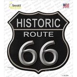 Historic Route 66 Black Leather Novelty Highway Shield Sticker Decal