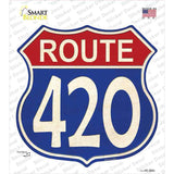 Route 420 Blue and Red Novelty Highway Shield Sticker Decal