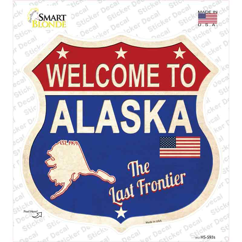 Alaska Established Novelty Highway Shield Sticker Decal