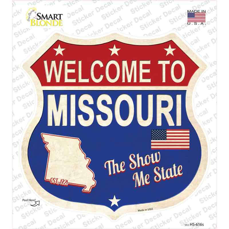 Missouri Established Novelty Highway Shield Sticker Decal