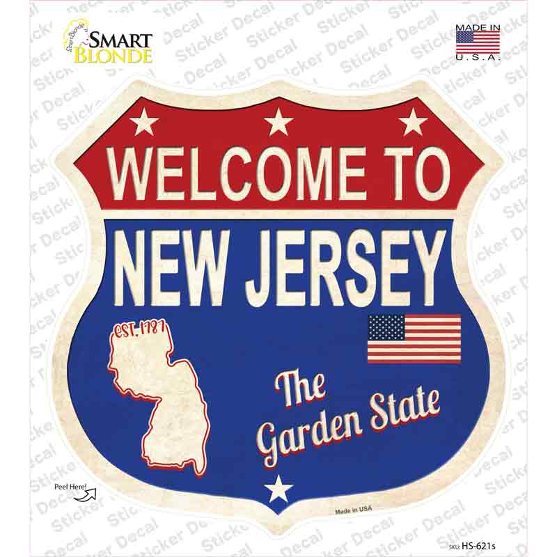 New Jersey Established Novelty Highway Shield Sticker Decal