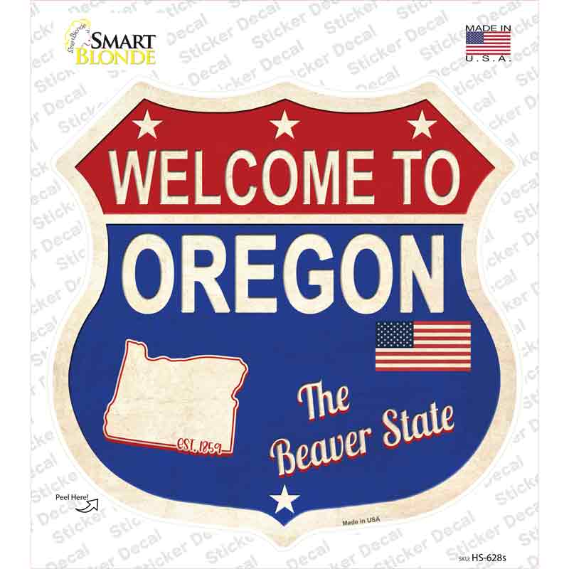 Oregon Established Novelty Highway Shield Sticker Decal