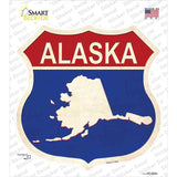 Alaska Silhouette Novelty Highway Shield Sticker Decal