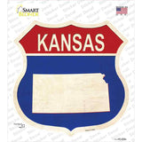 Kansas Silhouette Novelty Highway Shield Sticker Decal