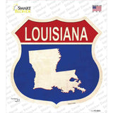 Louisiana Silhouette Novelty Highway Shield Sticker Decal