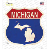 Michigan Silhouette Novelty Highway Shield Sticker Decal