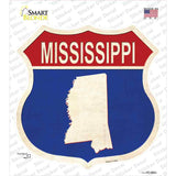 Mississippi Silhouette Novelty Highway Shield Sticker Decal