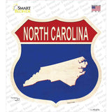 North Carolina Silhouette Novelty Highway Shield Sticker Decal
