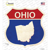 Ohio Silhouette Novelty Highway Shield Sticker Decal