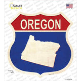 Oregon Silhouette Novelty Highway Shield Sticker Decal