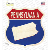 Pennsylvania Silhouette Novelty Highway Shield Sticker Decal
