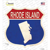 Rhode Island Silhouette Novelty Highway Shield Sticker Decal