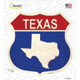 Texas Silhouette Novelty Highway Shield Sticker Decal