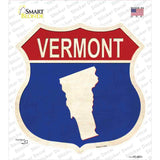 Vermont Silhouette Novelty Highway Shield Sticker Decal