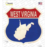 West Virginia Silhouette Novelty Highway Shield Sticker Decal