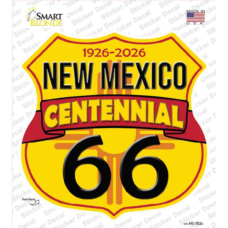 NM Route 66 Centennial Novelty Highway Shield Sticker Decal HS-701s
