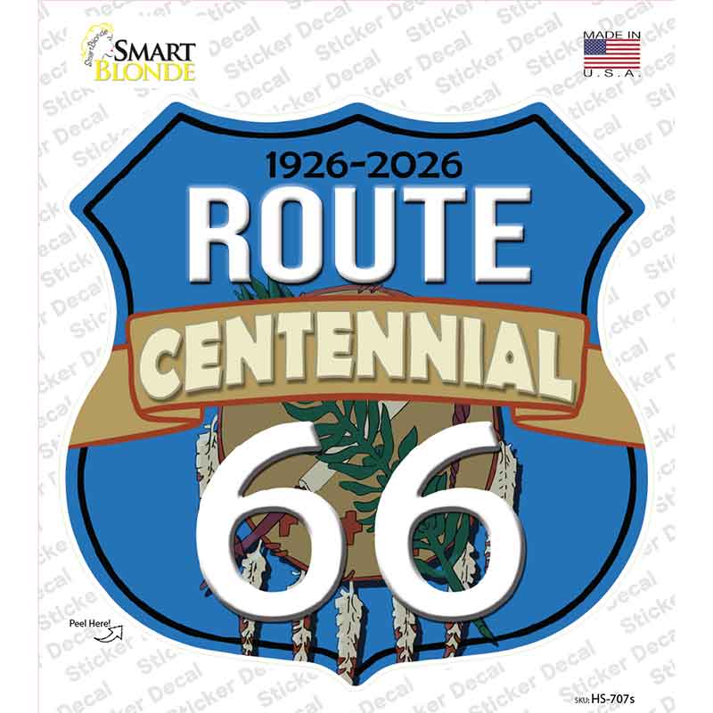 OK Route 66 Centennial Novelty Highway Shield Sticker Decal HS-707s