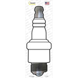 White Novelty Spark Plug Sticker Decal