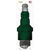 Green Oil Rubbed Novelty Spark Plug Sticker Decal