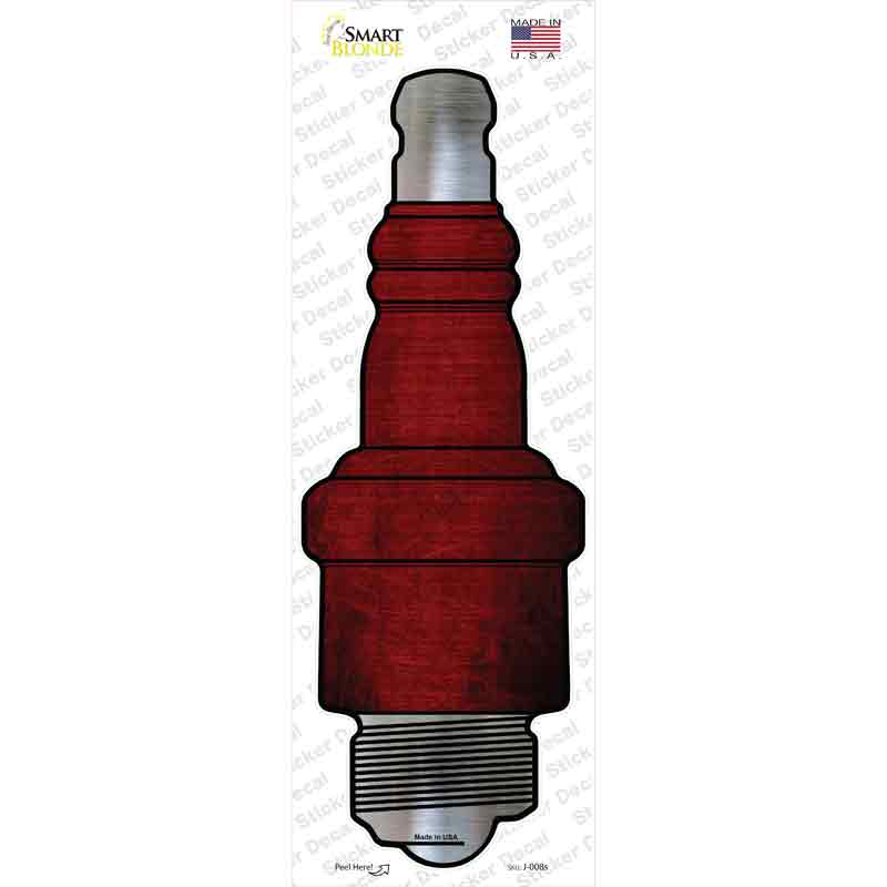 Red Oil Rubbed Novelty Spark Plug Sticker Decal