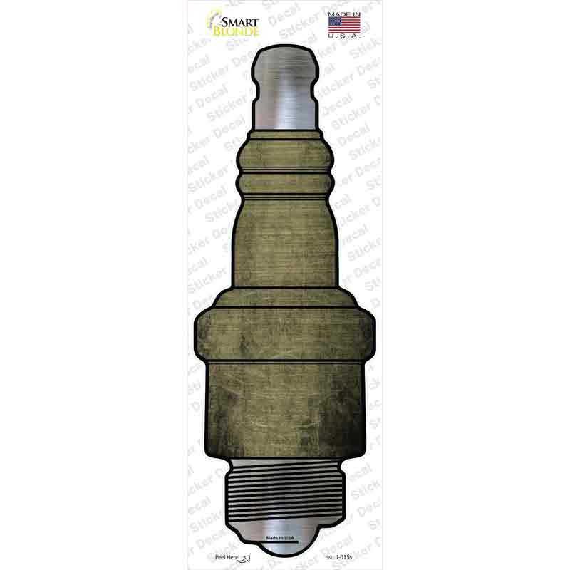 Gold Oil Rubbed Novelty Spark Plug Sticker Decal