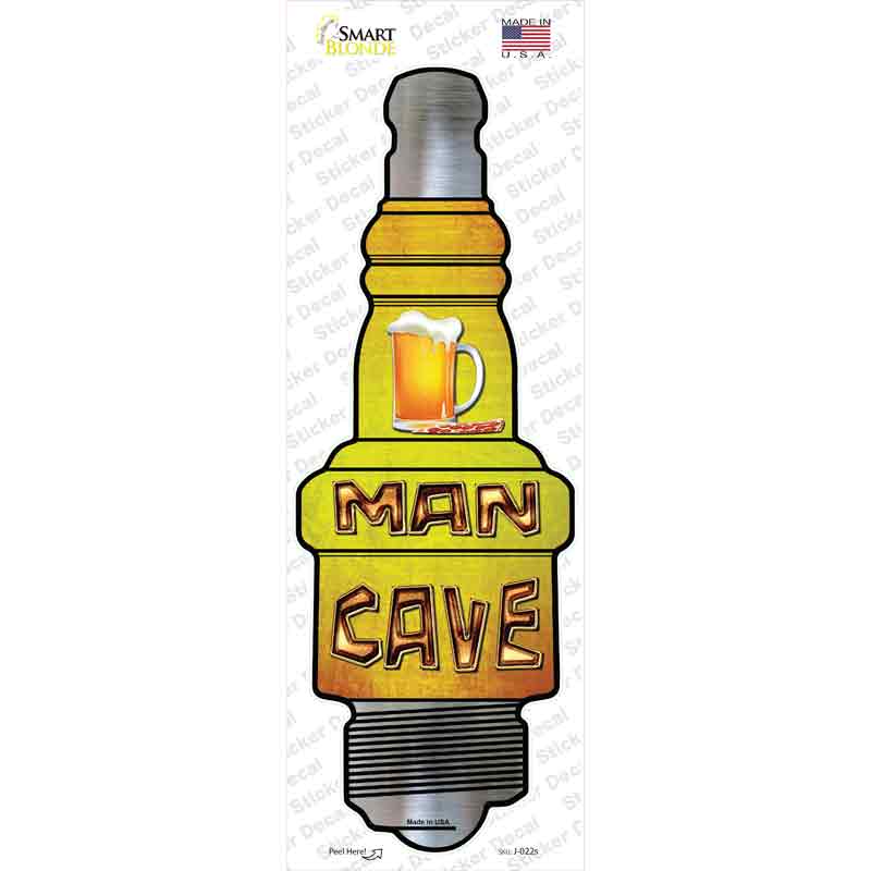 Man Cave Novelty Spark Plug Sticker Decal