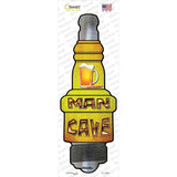Man Cave Novelty Spark Plug Sticker Decal