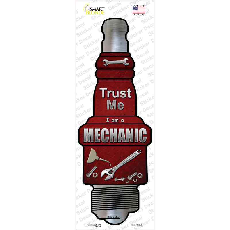 Mechanic Novelty Spark Plug Sticker Decal