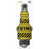 Caution Novelty Spark Plug Sticker Decal