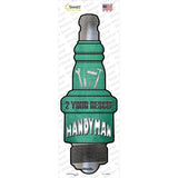 Handyman Novelty Spark Plug Sticker Decal