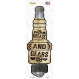 Grease And Gears Novelty Spark Plug Sticker Decal