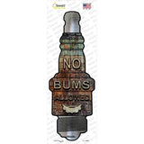 No Bums Allowed Novelty Spark Plug Sticker Decal
