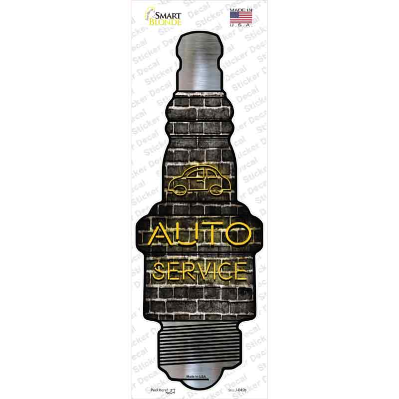 Auto Service Novelty Spark Plug Sticker Decal