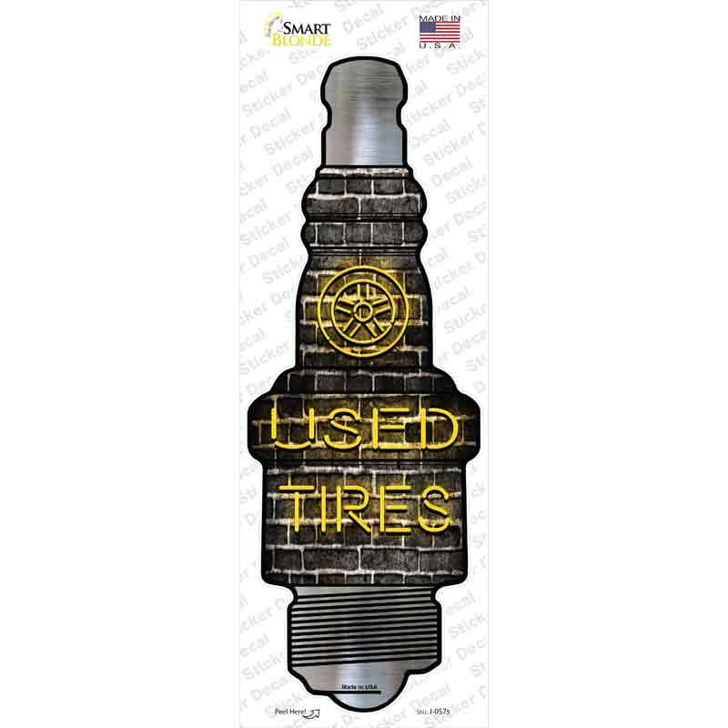 Used Tires Novelty Spark Plug Sticker Decal