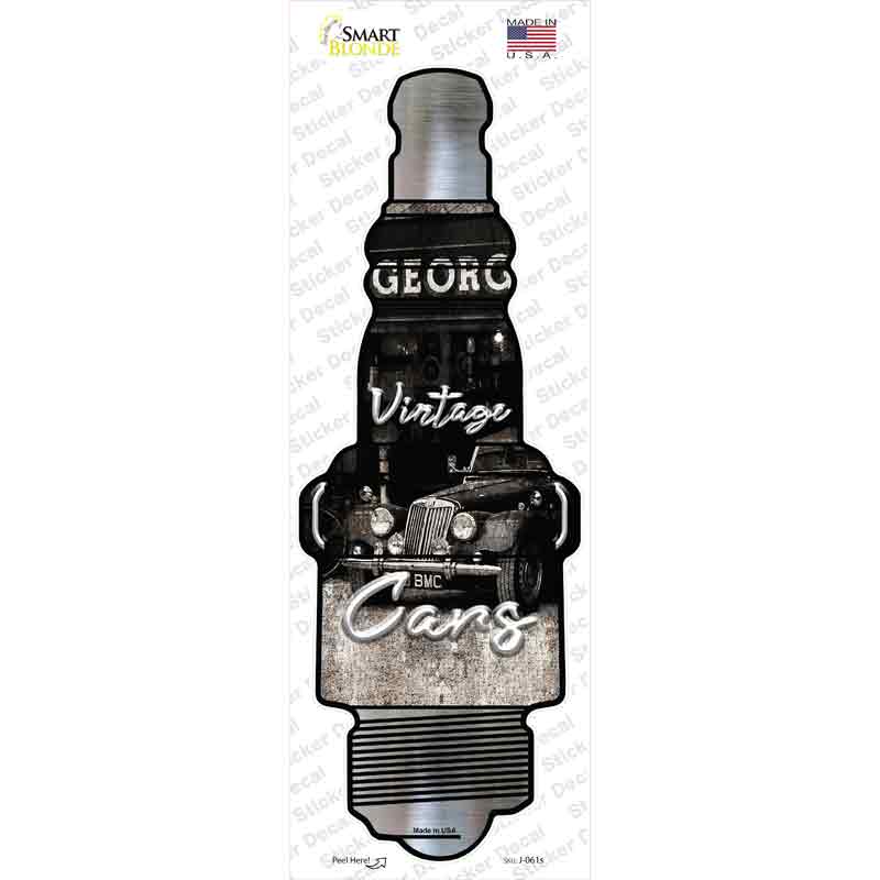 Vintage Cars Novelty Spark Plug Sticker Decal