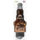 Rusty Cars Novelty Spark Plug Sticker Decal