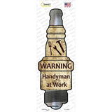Handyman At Work Novelty Spark Plug Sticker Decal