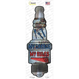 My Garage My Rules Novelty Spark Plug Sticker Decal