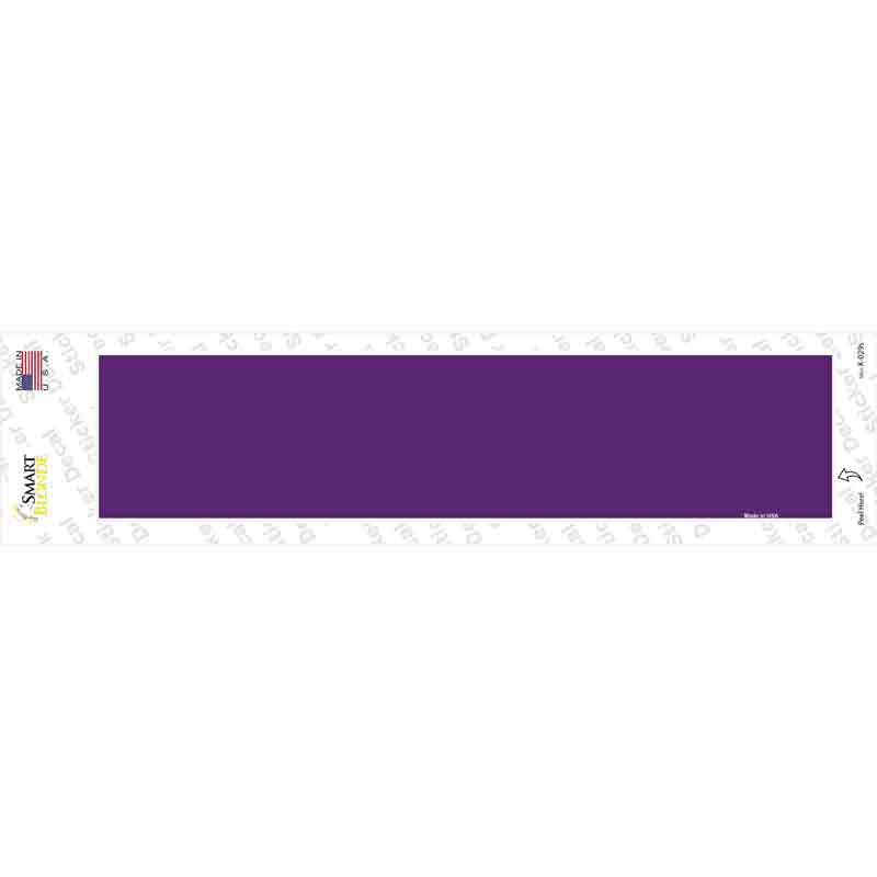 Purple Solid Blank Novelty Narrow Sticker Decal