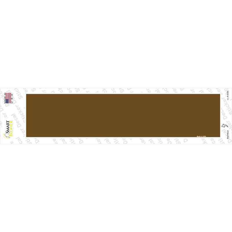 Brown Solid Blank Novelty Narrow Sticker Decal