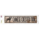 Chinese Crested Trail Novelty Narrow Sticker Decal