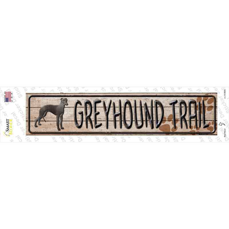 Greyhound Trail Novelty Narrow Sticker Decal