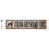 Italian Greyhound Trail Novelty Narrow Sticker Decal