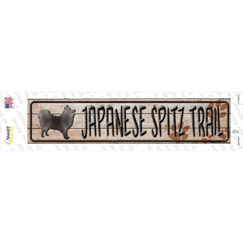Japanese Spitz Trail Novelty Narrow Sticker Decal