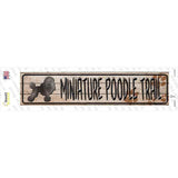 Miniature Poodle Trail Novelty Narrow Sticker Decal