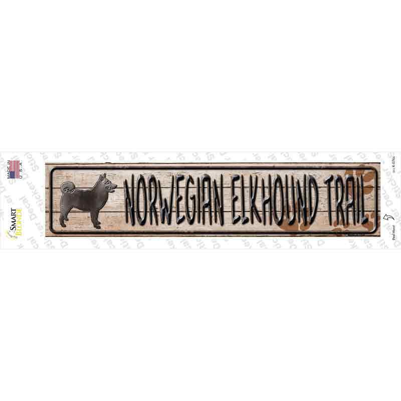 Norwegian Elkhound Trail Novelty Narrow Sticker Decal