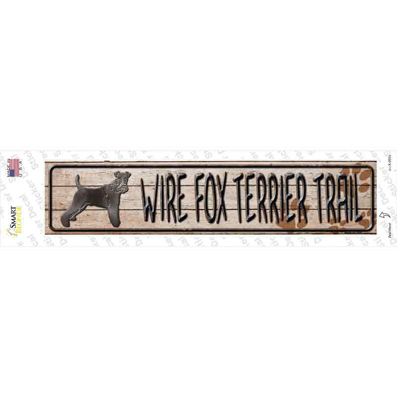 Wire Fox Terrier Trail Novelty Narrow Sticker Decal